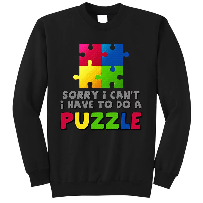 Puzzle Lover For Jigsaw Puzzle Tall Sweatshirt