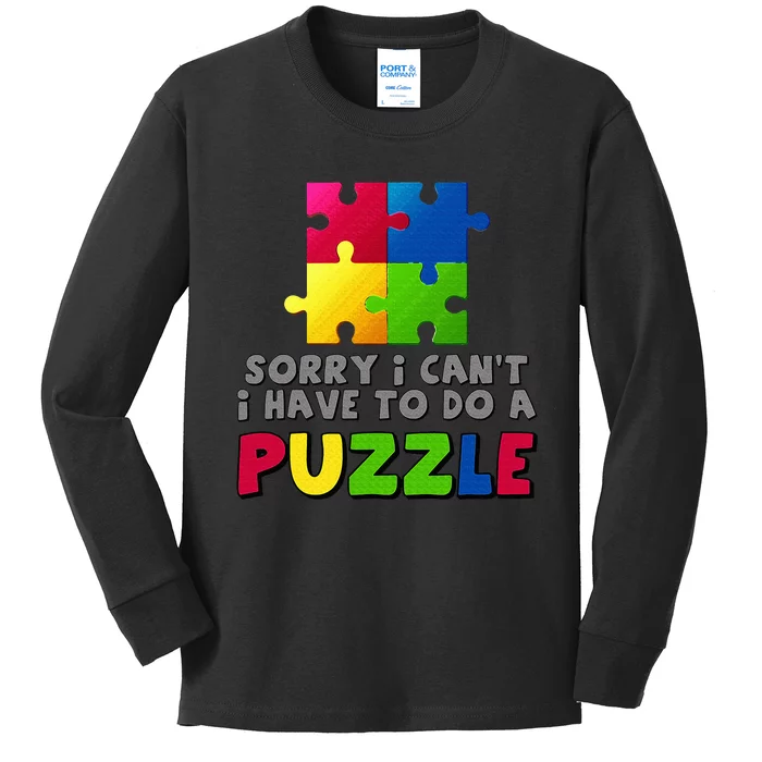 Puzzle Lover For Jigsaw Puzzle Kids Long Sleeve Shirt