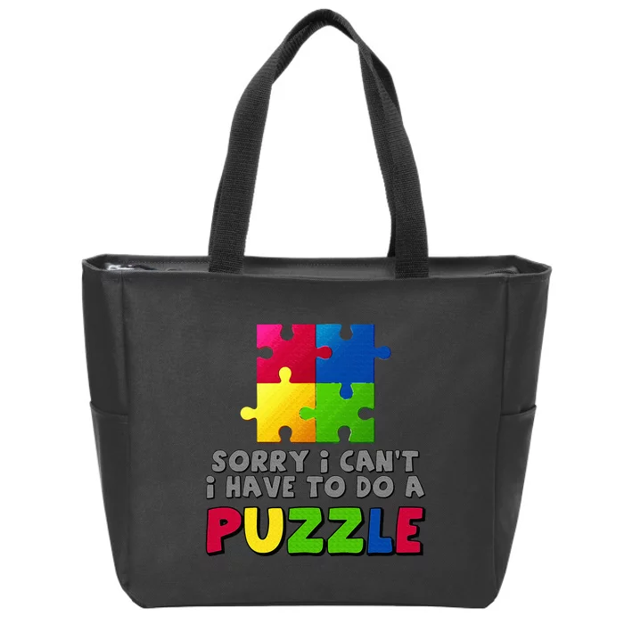 Puzzle Lover For Jigsaw Puzzle Zip Tote Bag