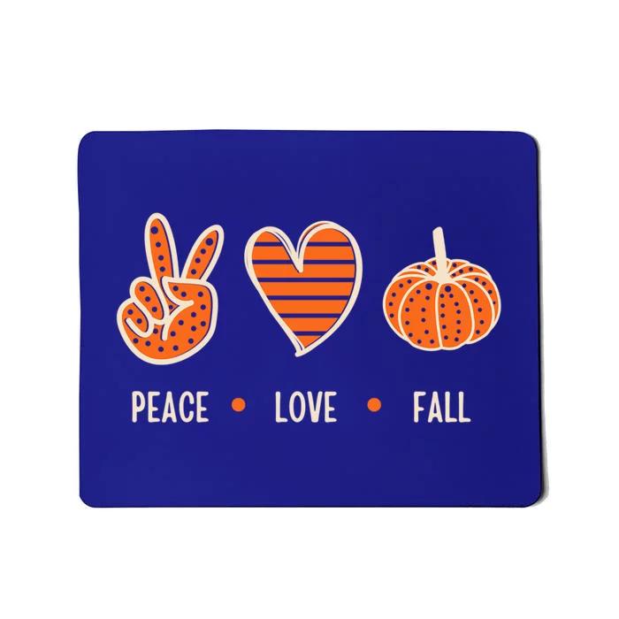 Peace Love Fall Tis The Season Fall Thanksgiving Halloween Funny Gift Mousepad