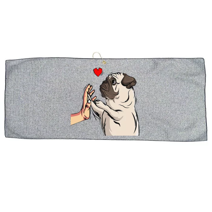 Pug Love Funny Dog Lover Owner Gift Large Microfiber Waffle Golf Towel