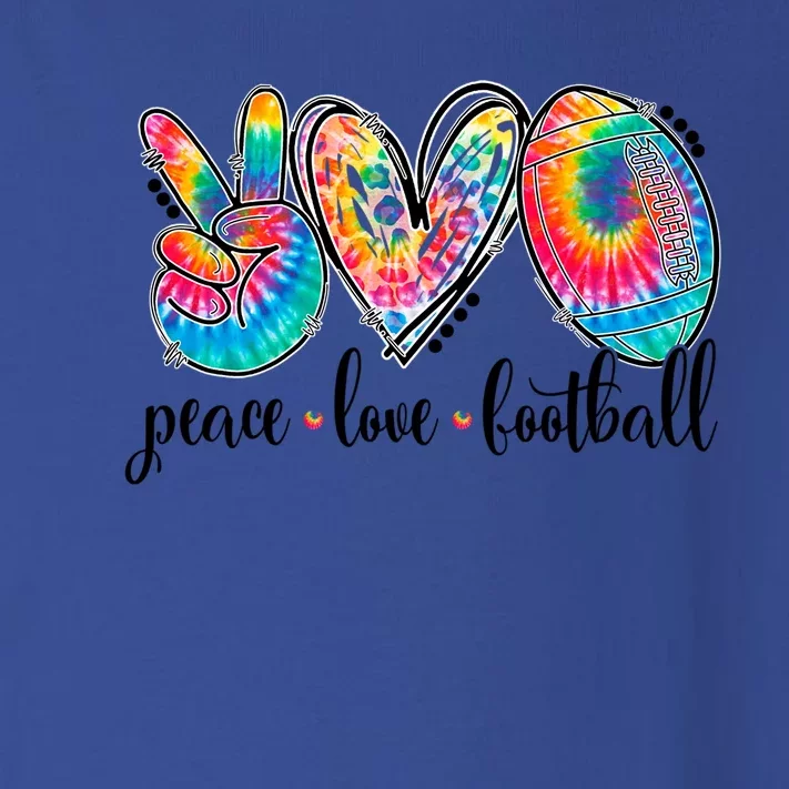 Peace Love Football Funny Tie Dye Football Lovers Cool Gift Toddler Long Sleeve Shirt