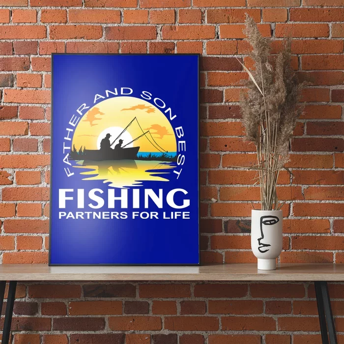 Partner Look Father And Son Angel Partner For Life Angler Gift Poster