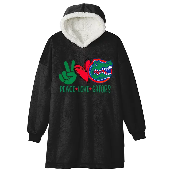 Peace Love Gator Cute Costume Animal Lover Alligator Hooded Wearable Blanket