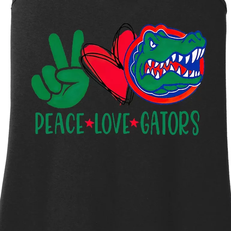 Peace Love Gator Cute Costume Animal Lover Alligator Ladies Essential Tank