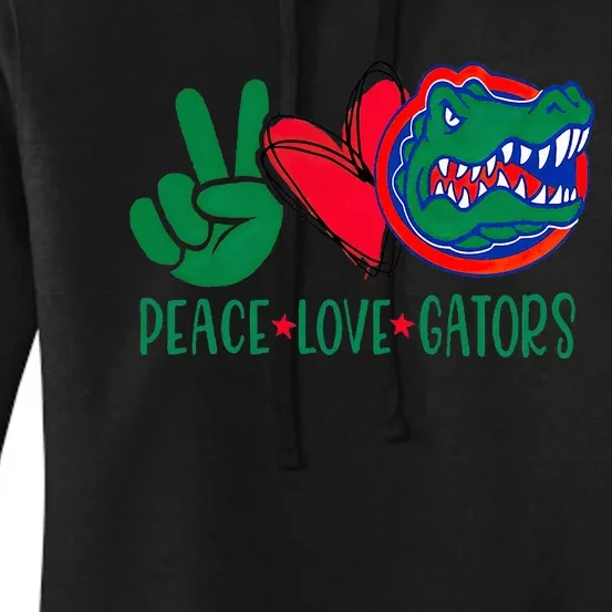 Peace Love Gator Cute Costume Animal Lover Alligator Women's Pullover Hoodie