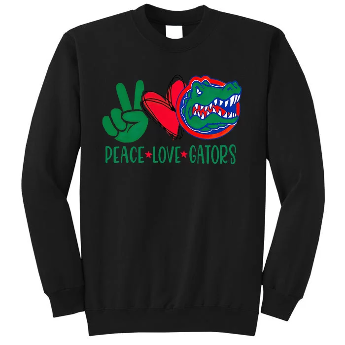 Peace Love Gator Cute Costume Animal Lover Alligator Tall Sweatshirt