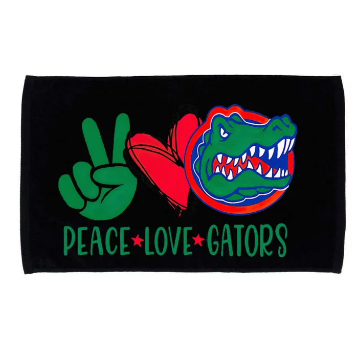 Peace Love Gator Cute Costume Animal Lover Alligator Microfiber Hand Towel