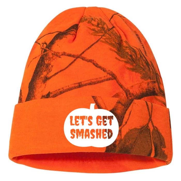 Pumpkin LetS Get Smashed Cool Gift Kati - 12in Camo Beanie