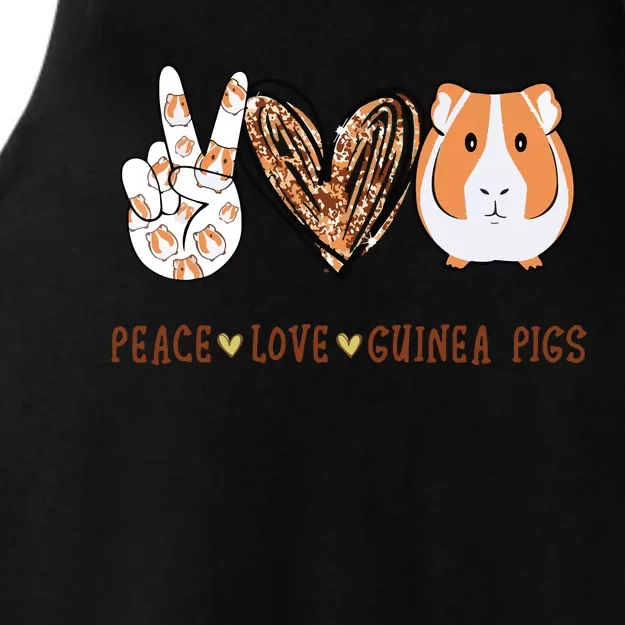 Peace Love Guinea Pigs Gift For Guinea Pigs Lover Ladies Tri-Blend Wicking Tank