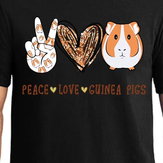 Peace Love Guinea Pigs Gift For Guinea Pigs Lover Pajama Set