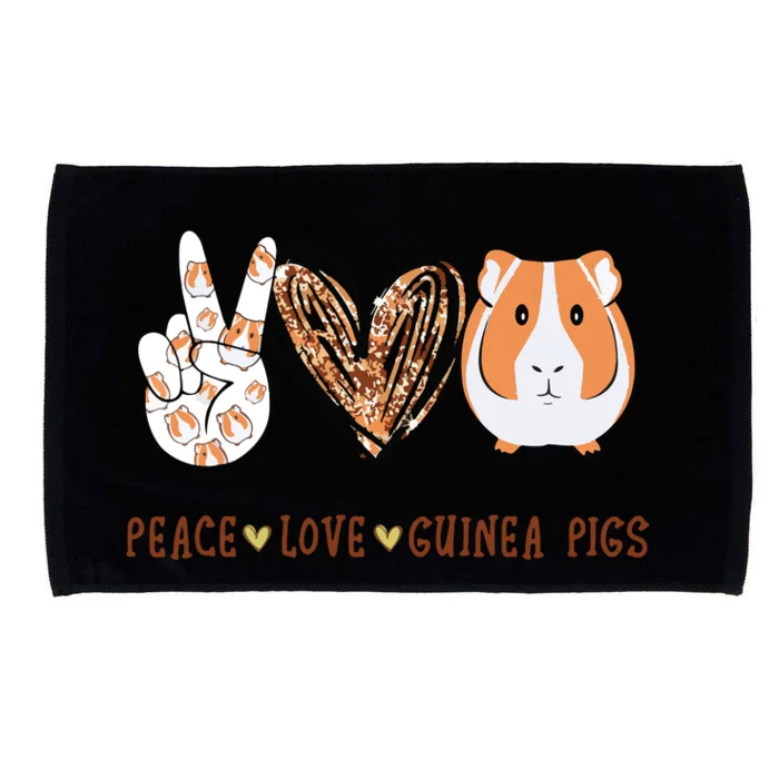 Peace Love Guinea Pigs Gift For Guinea Pigs Lover Microfiber Hand Towel