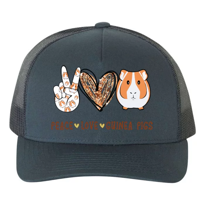 Peace Love Guinea Pigs Gift For Guinea Pigs Lover Yupoong Adult 5-Panel Trucker Hat