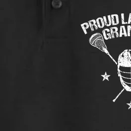 Proud Lax Grandpa Lacrosse Sports Player Helmet Stick Dry Zone Grid Performance Polo