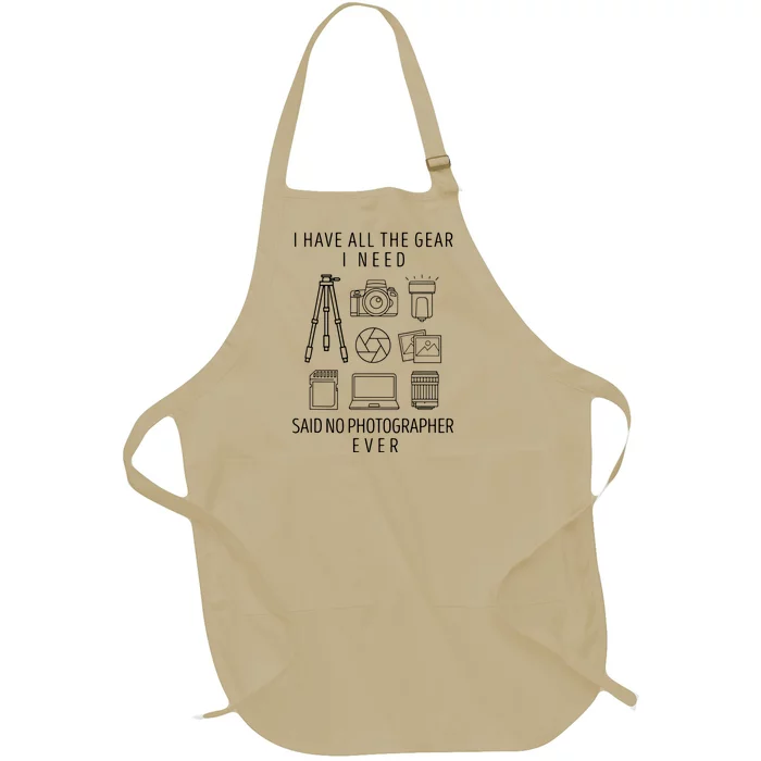 Photography Lover Gift Funny Camera Photographer Full-Length Apron With Pocket