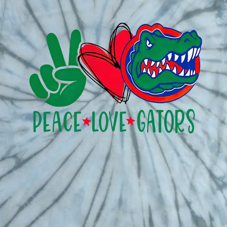 Peace Love Gator Cute Costume Animal Lover Alligator Tie-Dye T-Shirt