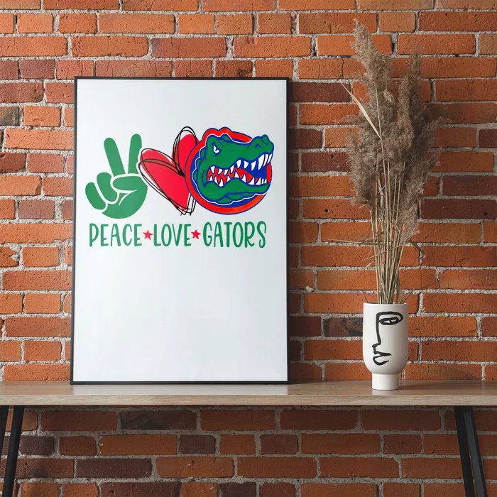 Peace Love Gator Cute Costume Animal Lover Alligator Poster