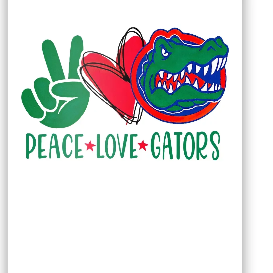 Peace Love Gator Cute Costume Animal Lover Alligator Poster