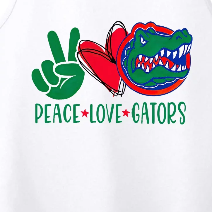 Peace Love Gator Cute Costume Animal Lover Alligator Performance Tank