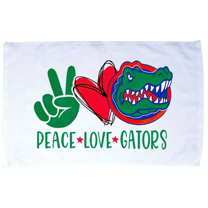 Peace Love Gator Cute Costume Animal Lover Alligator Microfiber Hand Towel