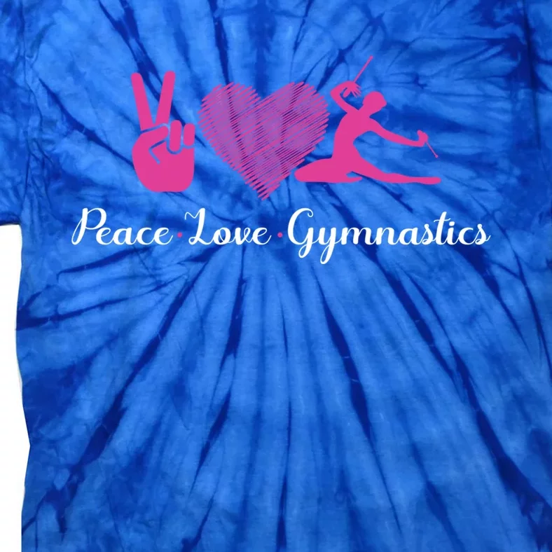 Peace Love Gymnastics Gift Tie-Dye T-Shirt