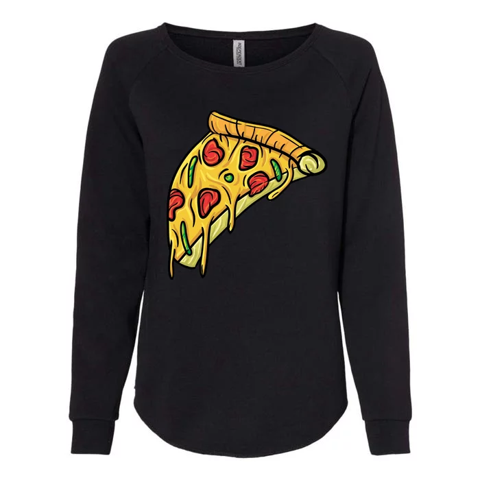 Pizza Lovers, Greasy Slice Of Pizza Womens California Wash Sweatshirt