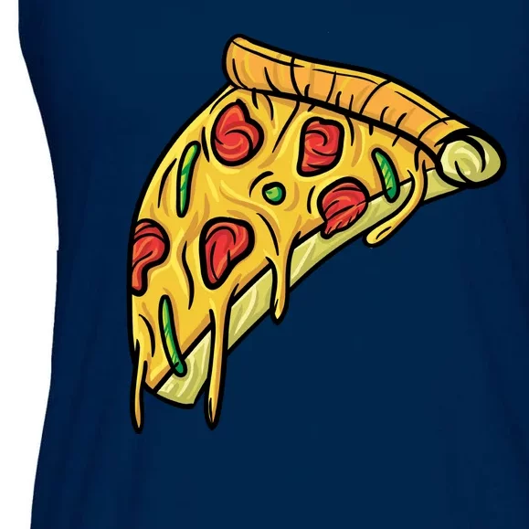 Pizza Lovers, Greasy Slice Of Pizza Ladies Essential Flowy Tank