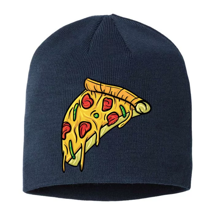 Pizza Lovers, Greasy Slice Of Pizza 8 1/2in Sustainable Knit Beanie