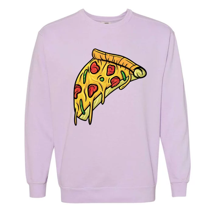 Pizza Lovers, Greasy Slice Of Pizza Garment-Dyed Sweatshirt