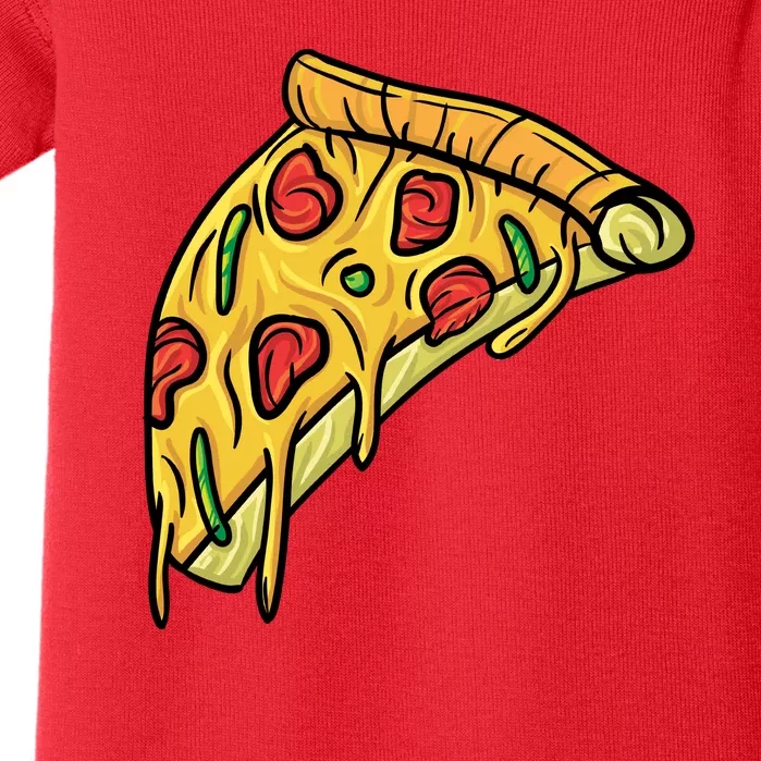 Pizza Lovers, Greasy Slice Of Pizza Baby Bodysuit