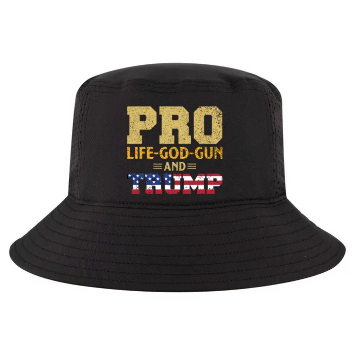 Pro Life God Gun And Trump Cool Comfort Performance Bucket Hat