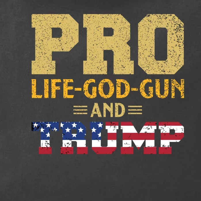 Pro Life God Gun And Trump Zip Tote Bag