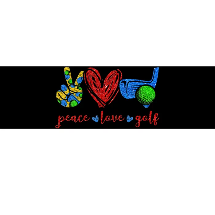 Peace Love Golf Cute Golf Lovers Gifts Bumper Sticker