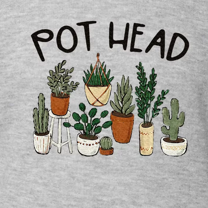 Plant Lover Gardener Pot Head Succulent Funny Toddler Sweatshirt