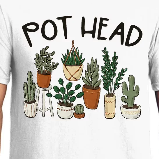 Plant Lover Gardener Pot Head Succulent Pajama Set