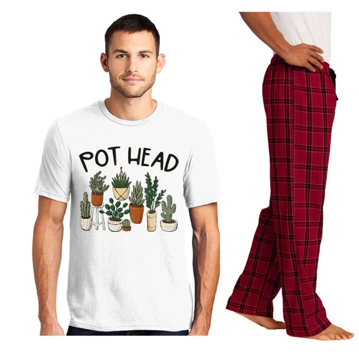 Plant Lover Gardener Pot Head Succulent Pajama Set