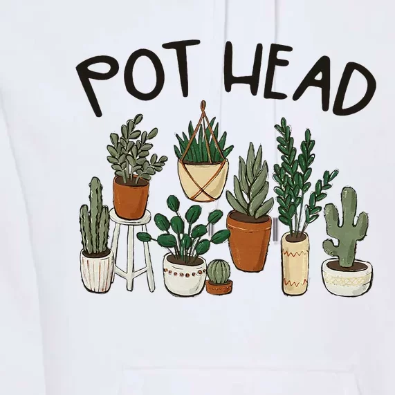 Plant Lover Gardener Pot Head Succulent Premium Hoodie