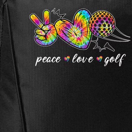 Peace Love Golf Rainbow Gift City Backpack