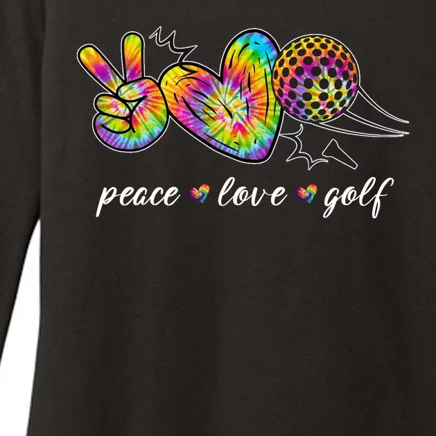 Peace Love Golf Rainbow Gift Womens CVC Long Sleeve Shirt