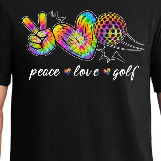 Peace Love Golf Rainbow Gift Pajama Set