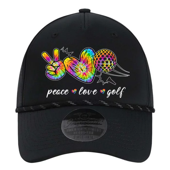 Peace Love Golf Rainbow Gift Performance The Dyno Cap