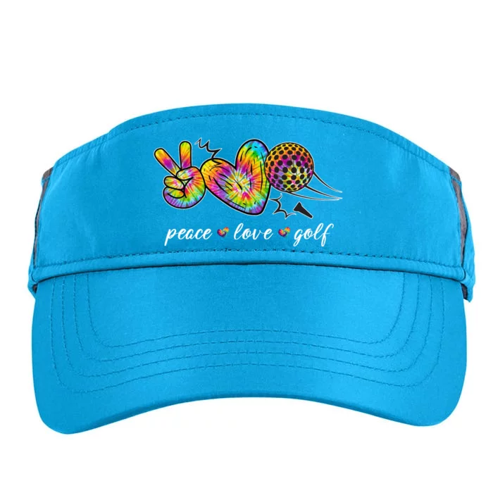 Peace Love Golf Rainbow Gift Adult Drive Performance Visor