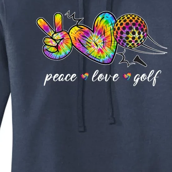 Peace Love Golf Rainbow Gift Women's Pullover Hoodie