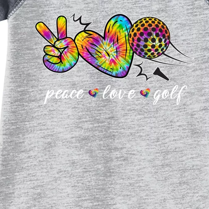 Peace Love Golf Rainbow Gift Infant Baby Jersey Bodysuit