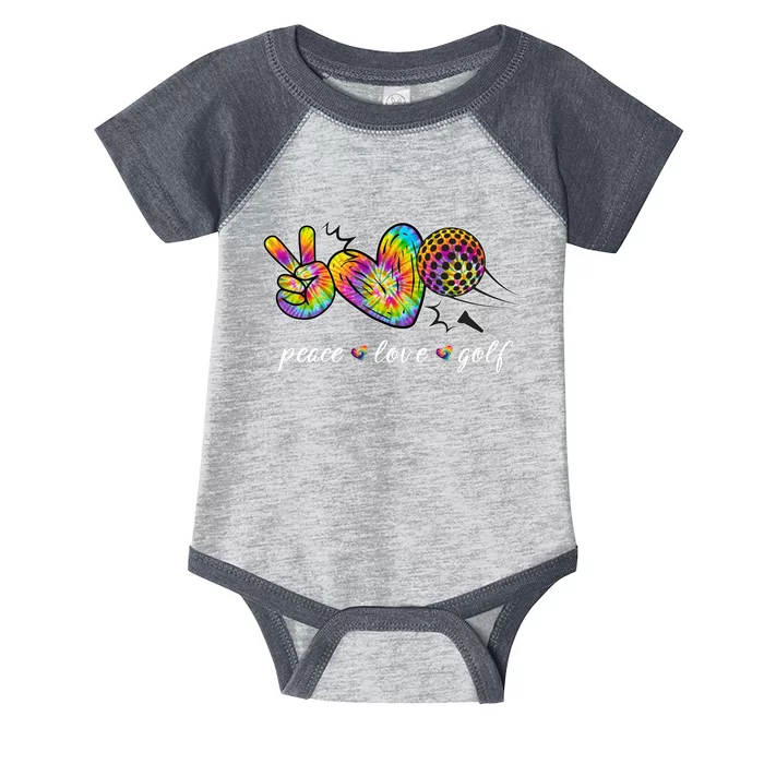 Peace Love Golf Rainbow Gift Infant Baby Jersey Bodysuit