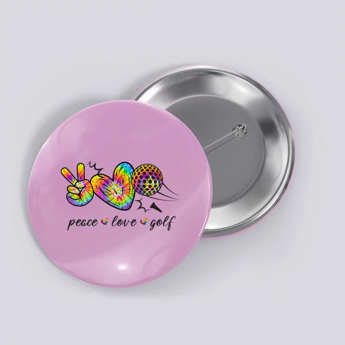 Peace Love Golf Rainbow Gift Button