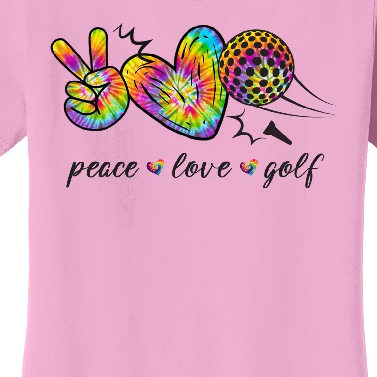 Peace Love Golf Rainbow Gift Women's T-Shirt