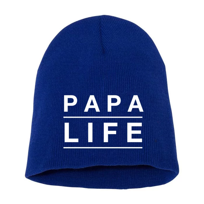 Papa Life Gift Short Acrylic Beanie