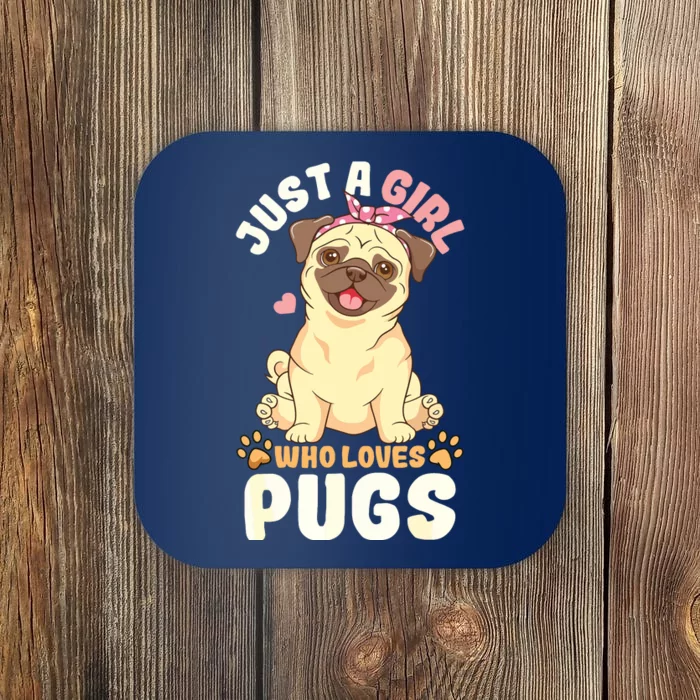 Pug Love Girl Coaster