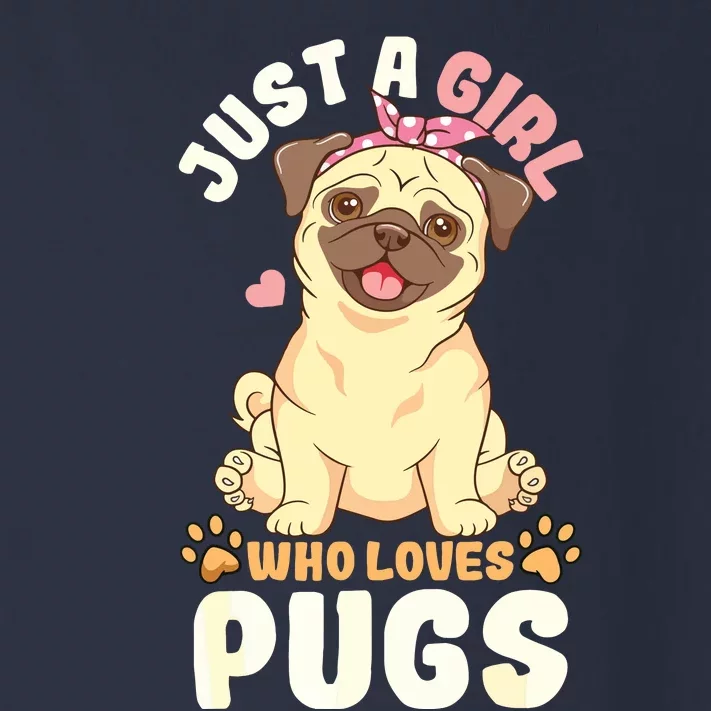 Pug Love Girl Toddler Long Sleeve Shirt